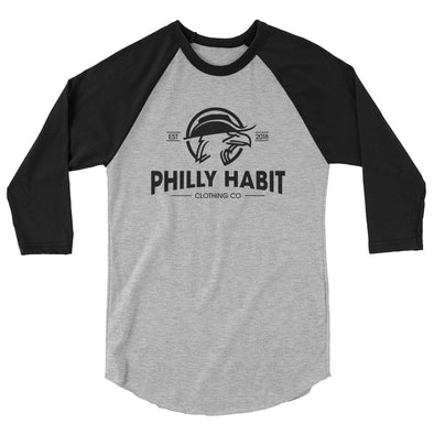 Philly Habit Logo 3/4 Sleeve Raglan - Philly Habit