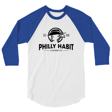 Philly Habit Logo 3/4 Sleeve Raglan - Philly Habit